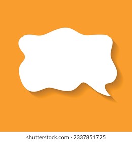burbujas de habla dibujadas a mano colocadas en el fondo amarillo anaranjado Editable Free Vector