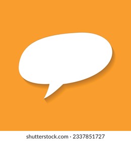 hand drawn speech bubbles set on yellow orange background Editable Free Vector