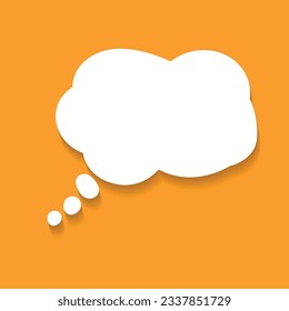 hand drawn speech bubbles set on yellow orange background Editable Free Vector