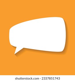 hand drawn speech bubbles set on yellow orange background Editable Free Vector