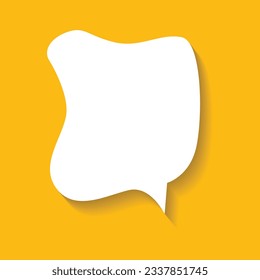 hand drawn speech bubbles set on yellow orange background Editable Free Vector