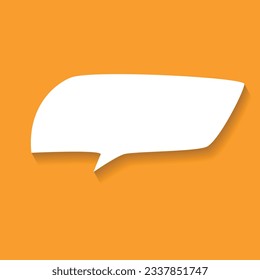 hand drawn speech bubbles set on yellow orange background Editable Free Vector