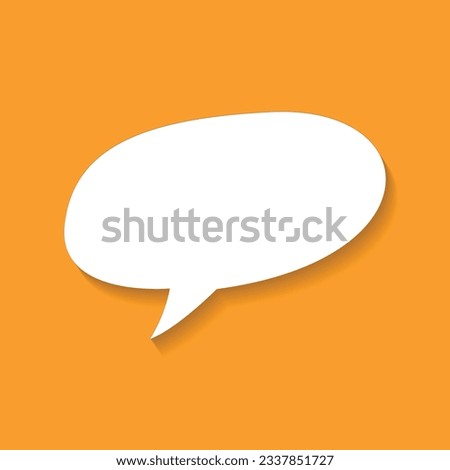hand drawn speech bubbles set on yellow orange background Editable Free Vector