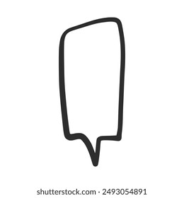 Hand Drawn speech bubbles. Speak bubble text, cartoon chatting box, message box. Blank empty vector white speech bubbles. Cartoon balloon word design.