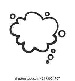 Burbujas de voz dibujadas a mano. Leer texto de burbuja, cuadro de diálogo de dibujos animados, cuadro de mensaje. Burbujas de habla blanca de Vector vacío en blanco. Diseño de globo de dibujos animados.