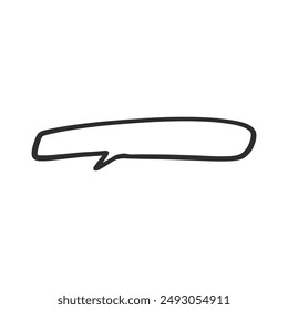Hand Drawn speech bubbles. Speak bubble text, cartoon chatting box, message box. Blank empty vector white speech bubbles. Cartoon balloon word design.