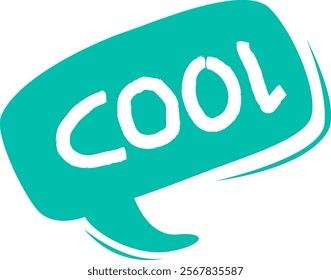 Hand Drawn Speech Cool Bubble Vector Illustration