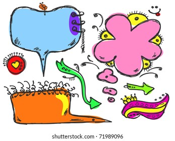 Discurso De Mano Y Burbuja De Pensamiento. Visita mi portafolio para una gran colección de doodles