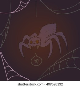 Hand drawn spider art