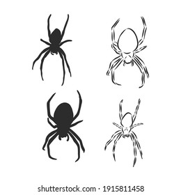 Hand Drawn Spider Illustration - Vector Design Element For Halloween And Other Compositions. spider, vector sketch illustration