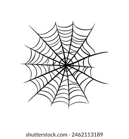 a hand drawn spider web, design element.