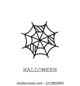 Hand drawn spider Web icon