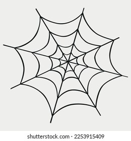 Hand Drawn Spider web vector illustration