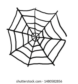 hand drawn spider webs doodle