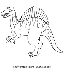 Hand Drawn Spinosaurus Line Art Stock Vector (Royalty Free) 2202165869 ...