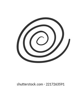 Hand drawn spiral vector icon. Hypnosis flat sign design. Spiral symbol pictogram linear icon