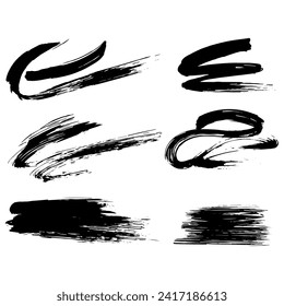 hand drawn splashes set, vector