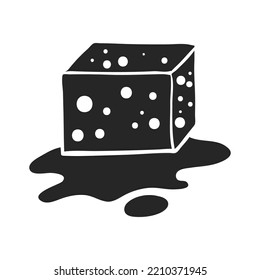 Hand drawn Sponge cleaning vector illustration