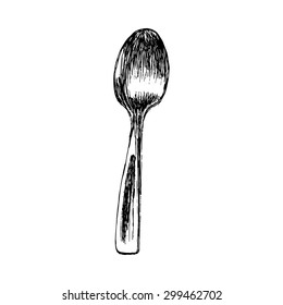 Hand drawn spoon