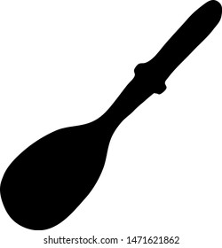 Hand Drawn spoon doodle. Sketch style icon. Decoration element. Isolated on white background. Flat design. Vector illustration.
