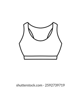 hand drawn sport bra outline illustration