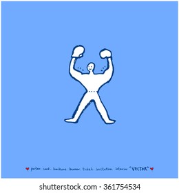 Hand drawn Sport illustration - vector / sports poster background