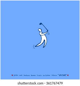 Hand drawn Sport illustration - vector / sports poster background