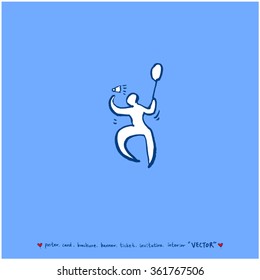 Hand drawn Sport illustration - vector / sports poster background