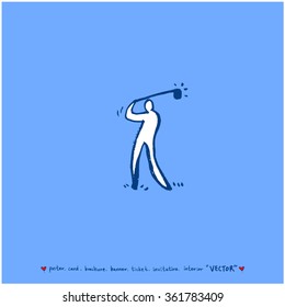 Hand drawn Sport illustration - vector / sports poster background