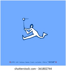 Hand drawn Sport illustration - vector / sports poster background