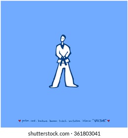 Hand drawn Sport illustration - vector / sports poster background