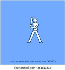 Hand drawn Sport illustration - vector / sports poster background