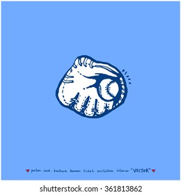 Hand drawn Sport illustration - vector / sports poster background