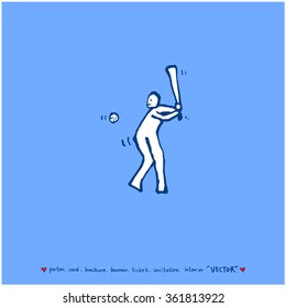 Hand drawn Sport illustration - vector / sports poster background
