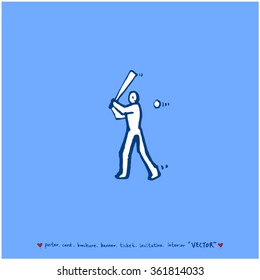 Hand drawn Sport illustration - vector / sports poster background