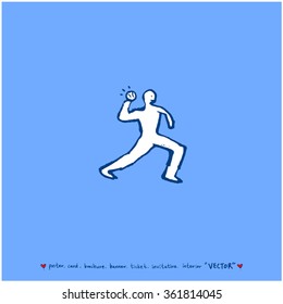 Hand drawn Sport illustration - vector / sports poster background