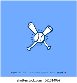 Hand drawn Sport illustration - vector / sports poster background