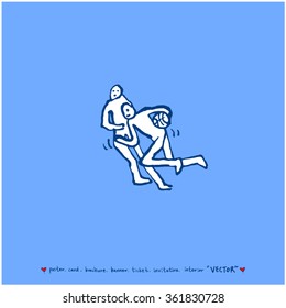 Hand drawn Sport illustration - vector / sports poster background