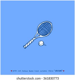 Hand drawn Sport illustration - vector / sports poster background