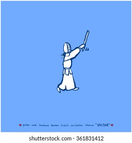 Hand drawn Sport illustration - vector / sports poster background