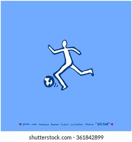 Hand drawn Sport illustration - vector / sports poster background