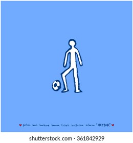 Hand drawn Sport illustration - vector / sports poster background
