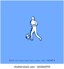 Hand drawn Sport illustration - vector / sports poster background