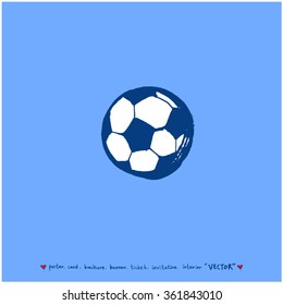 Hand drawn Sport illustration - vector / sports poster background
