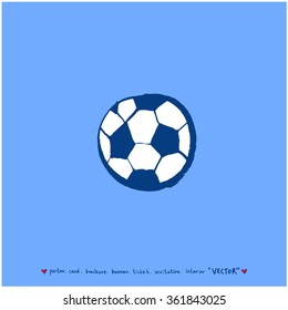 Hand drawn Sport illustration - vector / sports poster background