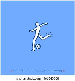 Hand drawn Sport illustration - vector / sports poster background
