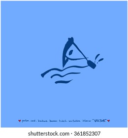 Hand drawn Sport illustration - vector / sports poster background