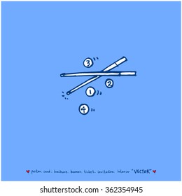 Hand drawn Sport illustration - vector / sports poster background