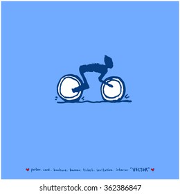Hand drawn Sport illustration - vector / sports poster background