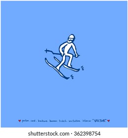 Hand drawn Sport illustration - vector / sports poster background